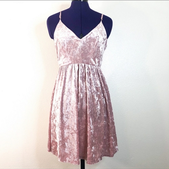 love J Dresses & Skirts - Pink Velvet Dress